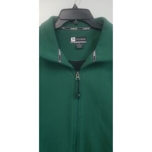 JOS A BANK LEADBETTER GOLF Full Zip Performance Jacket Green Microfleece Size XL